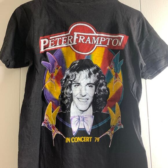 1979 PETER FRAMPTON In Concert double sided single stitch graphic tee shirt M - Picture 8 of 8